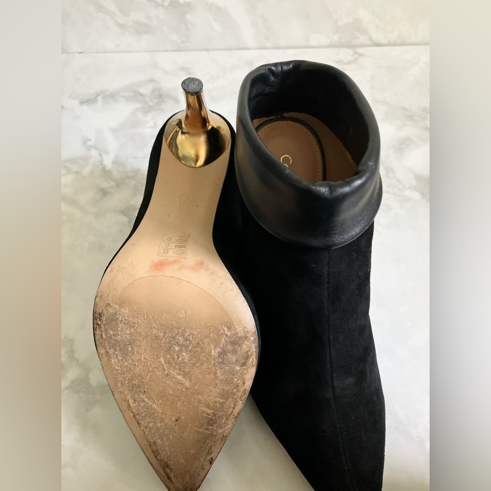 CALVIN KLEIN Black Searra Kid Suede Heels Size 7 - Picture 8 of 9